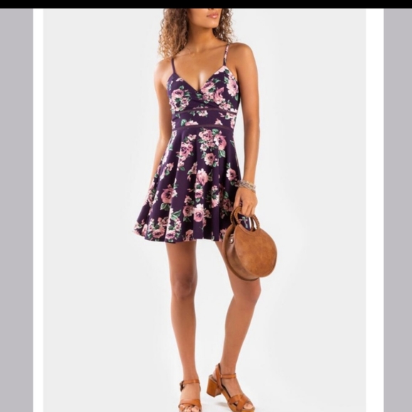 NWT Francesca's Floral Ladder Trim Mini Dress - Picture 11 of 11